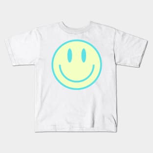 Smiley Face in Green Kids T-Shirt